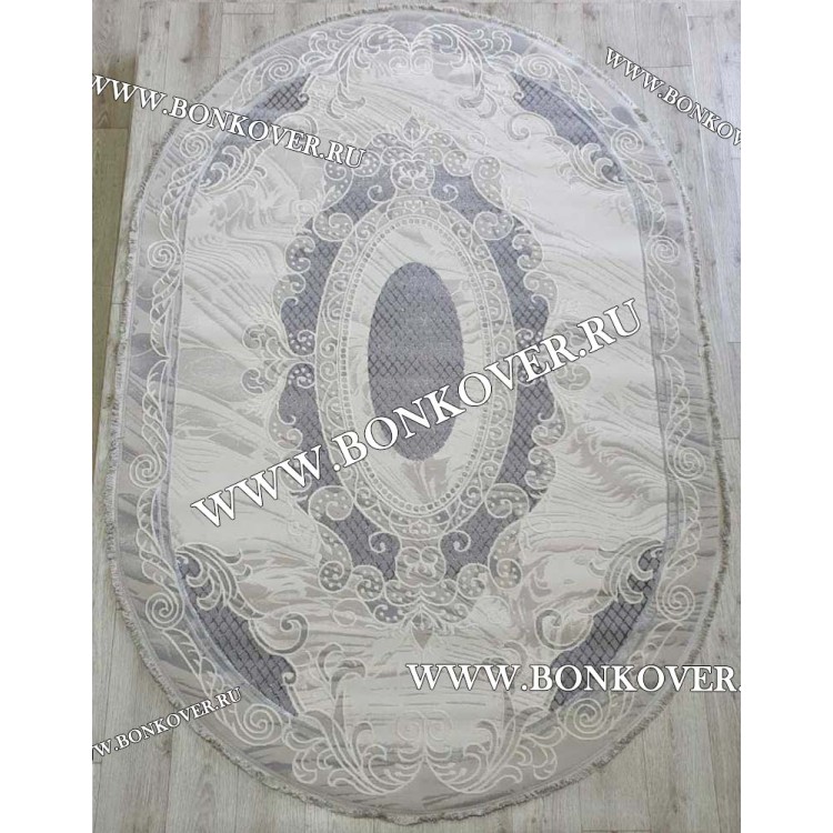 Ковер Турция Для Гостиной Дизайн 93 Серый Овал